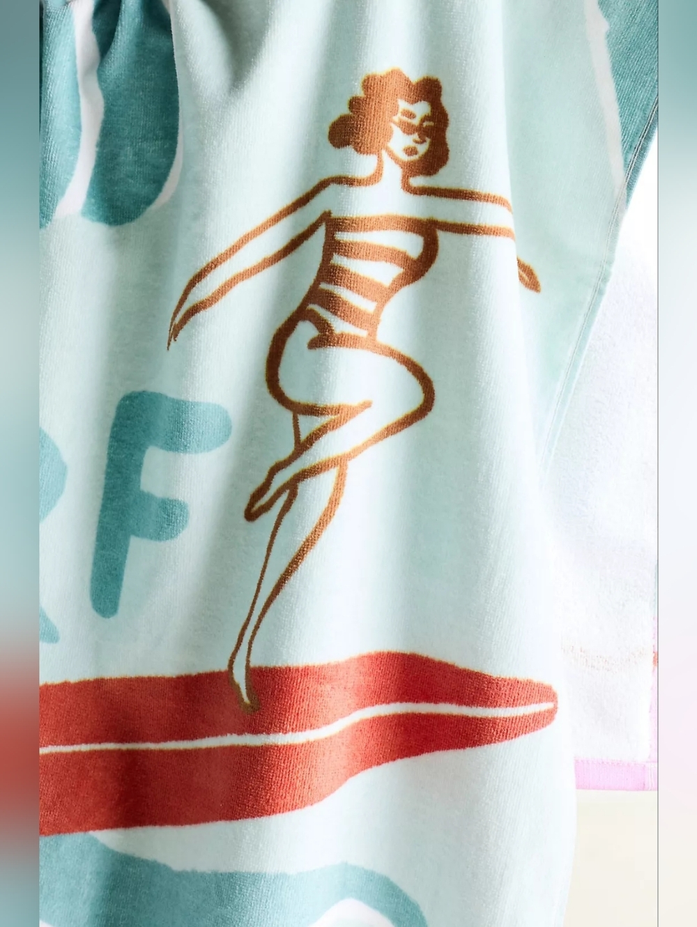 Anthropologie Summer Surf Cotton Printed Beach Towel Sky - Picture 2 of 2